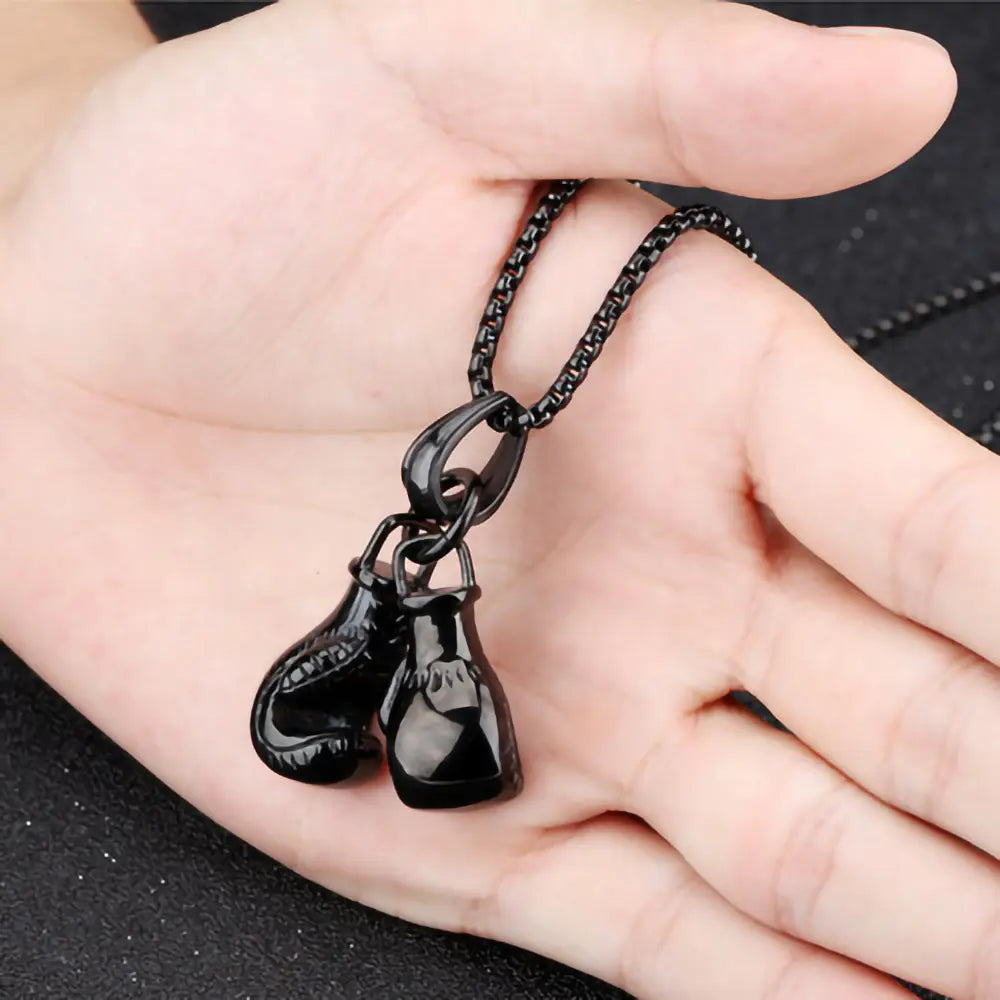 2023 Stylish Punk Boxing Gloves Necklace Pendant