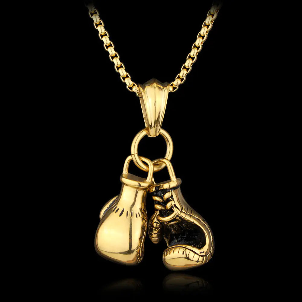2023 Stylish Punk Boxing Gloves Necklace Pendant