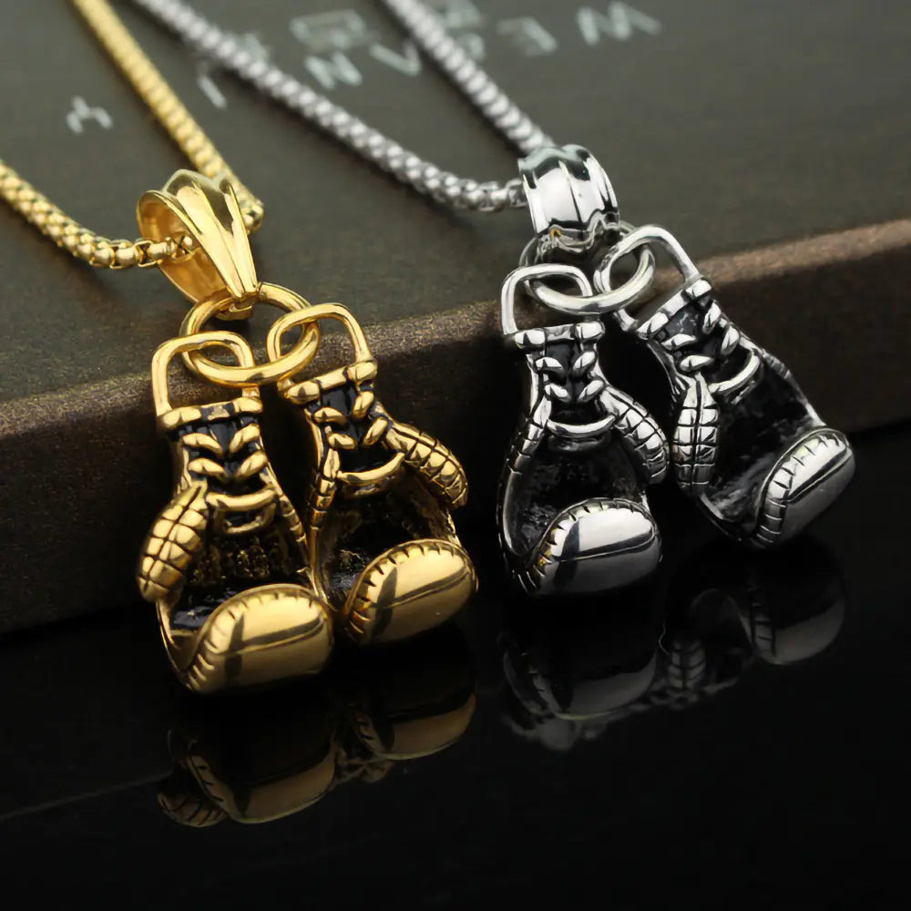 2023 Stylish Punk Boxing Gloves Necklace Pendant